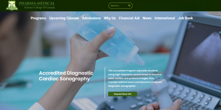 Diagnostic Cardiac Sonography at Pharma Medical Science College of Canada