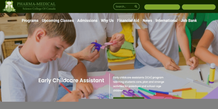 Our Early Childcare Assistant Program at Pharma Medical Science College of Canada